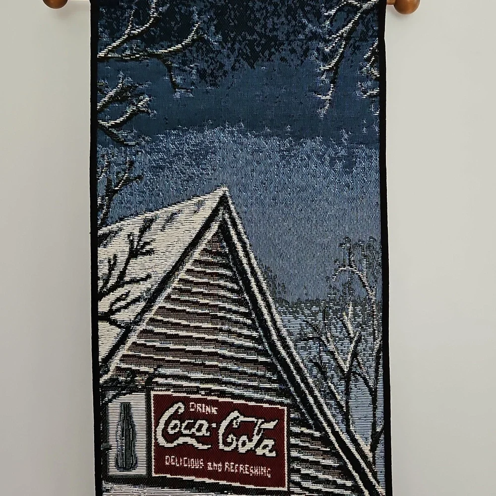 Vintage Coca Cola & John Deere The Gathering Place Bell Pull Tapestry NC, USA